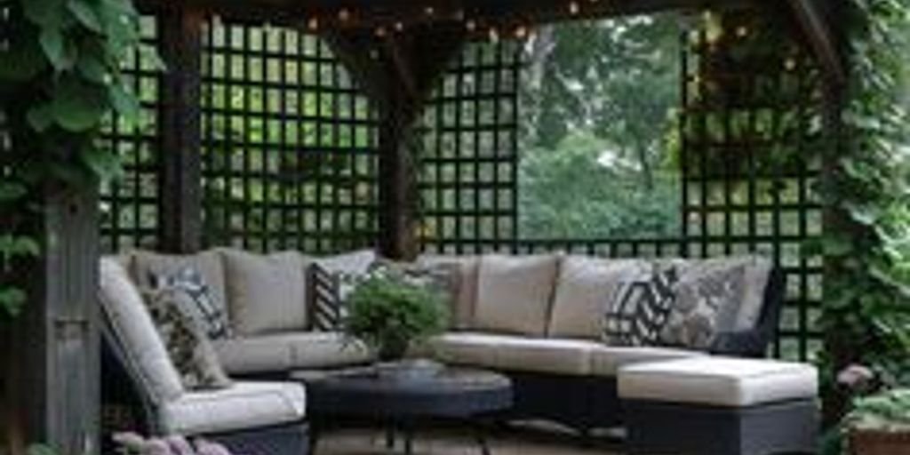 outdoor living space on a budget