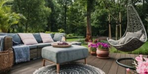 outdoor living space on a budget